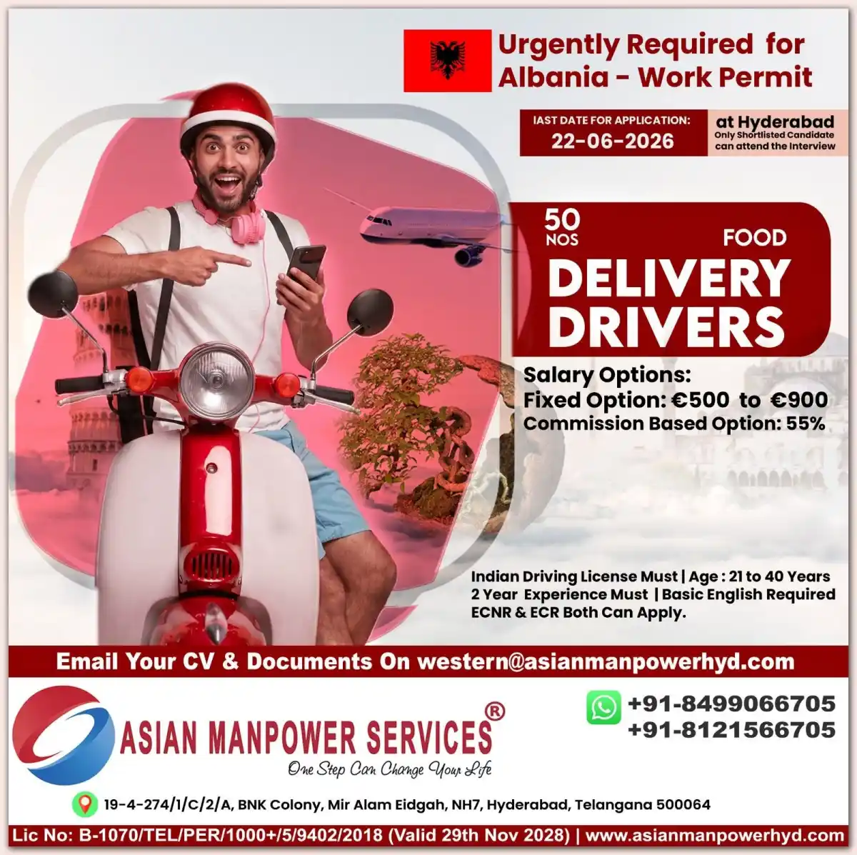 Food Delivery Drivers – Albania