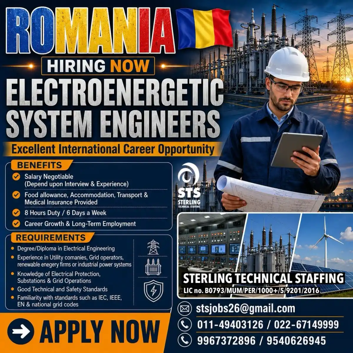 Electroenergetic Engineer – Romania