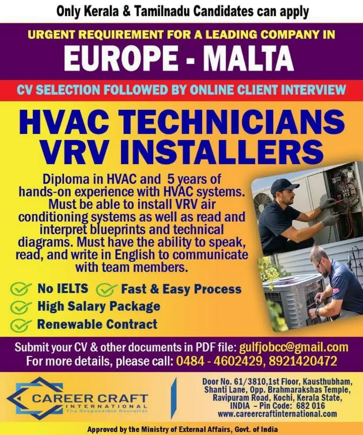 HVAC Technicians Malta
