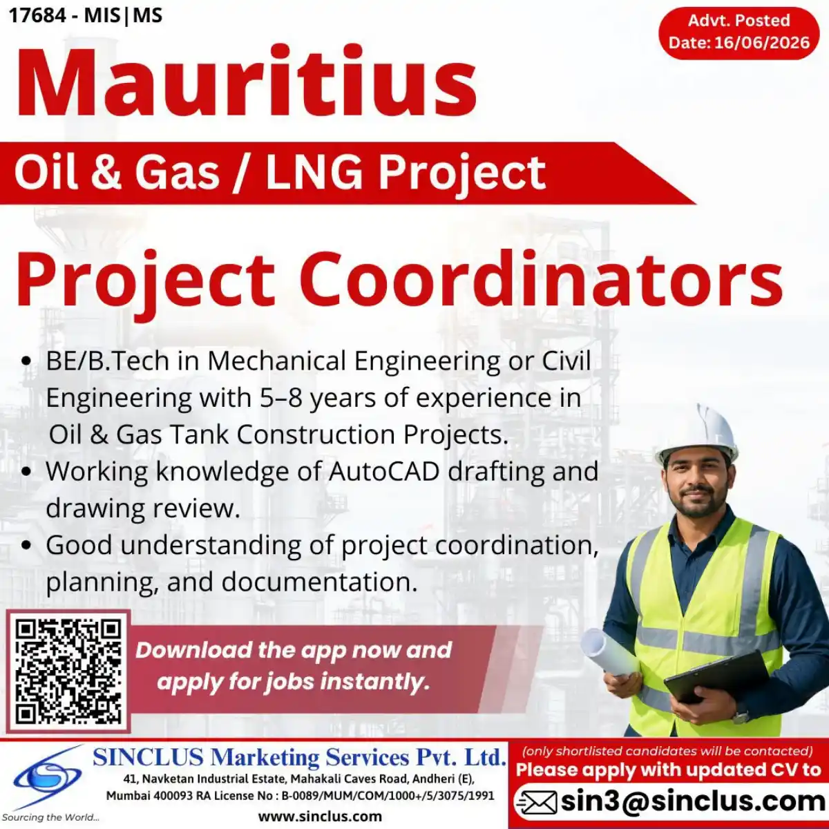 Project Coordinator – Oil & Gas