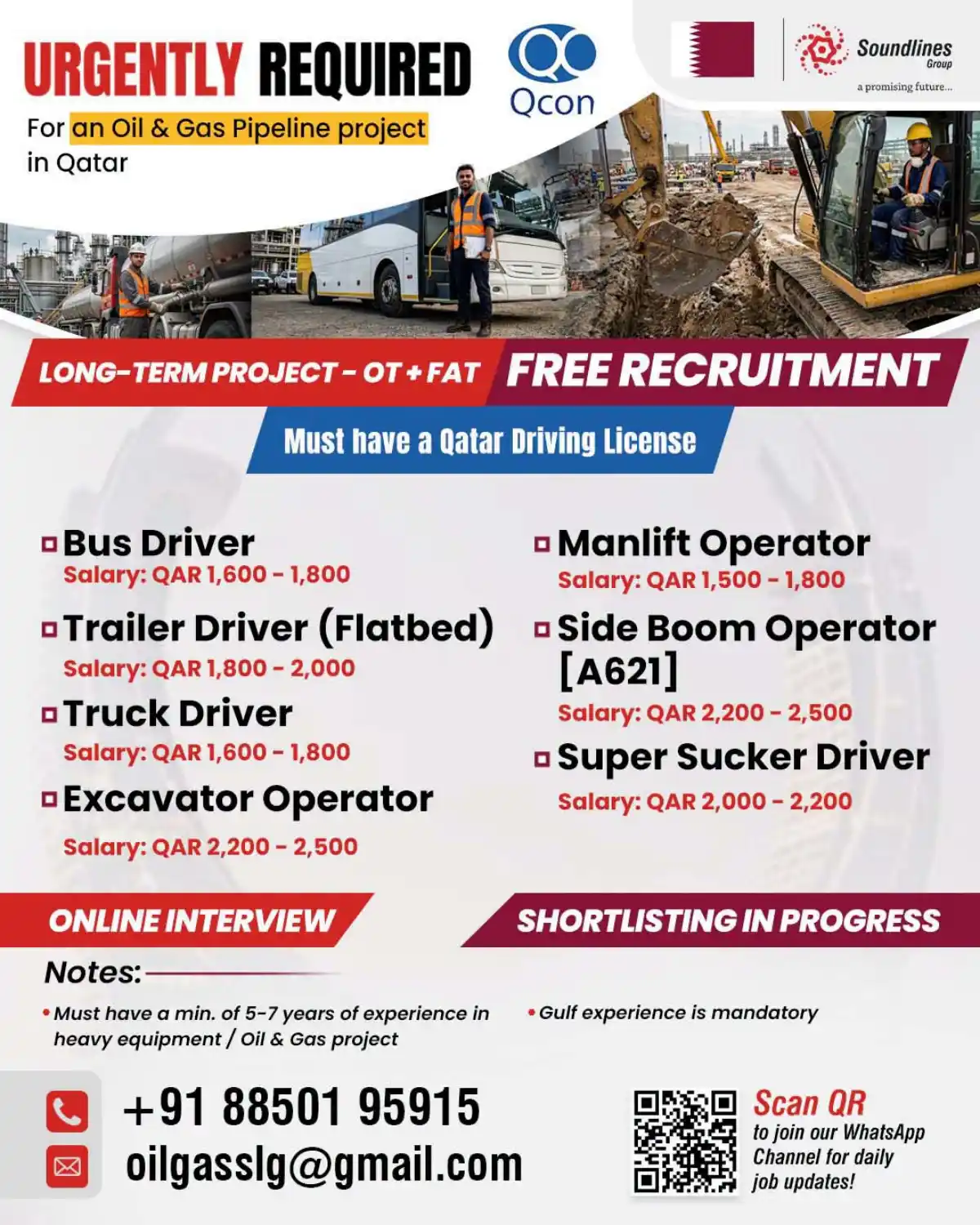 Heavy Equipment Jobs Qatar