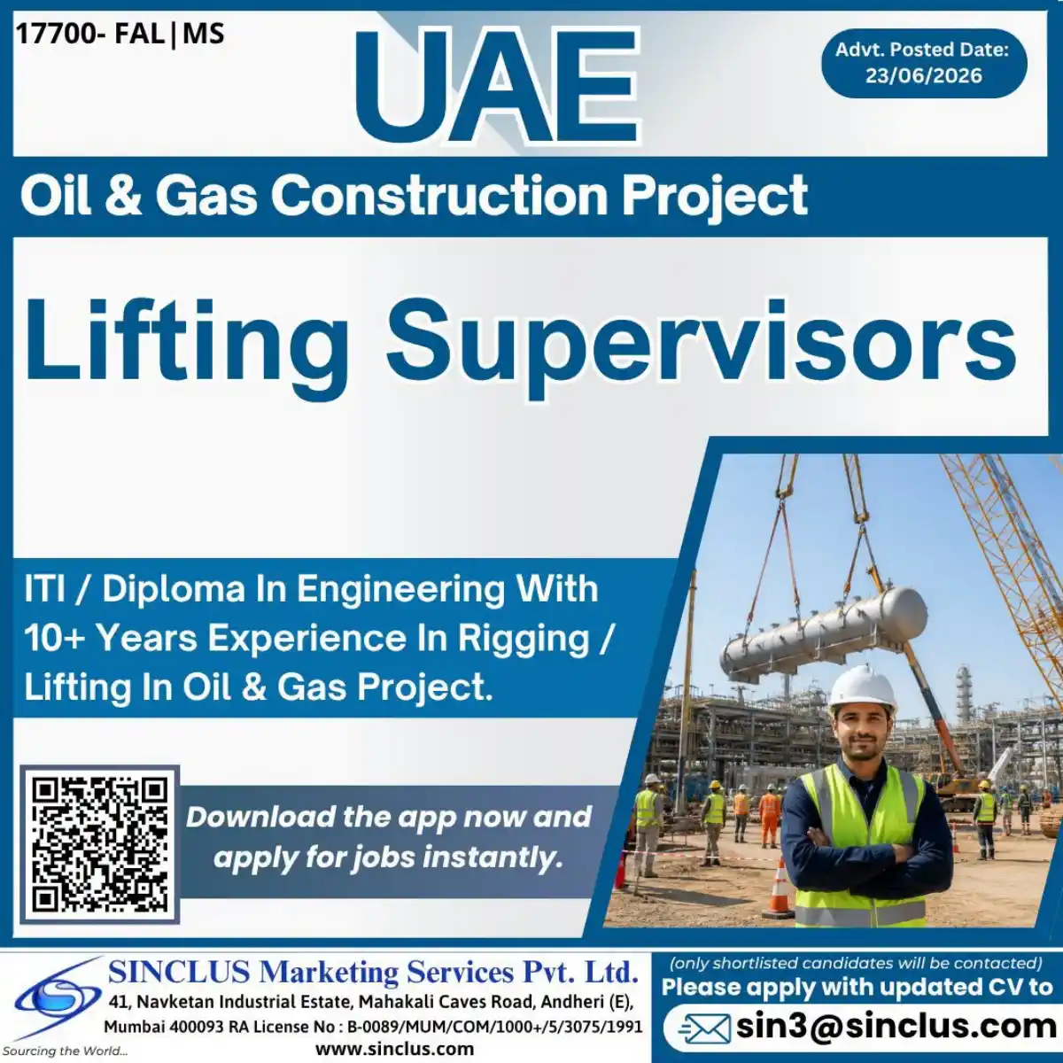 Lifting Supervisor – UAE