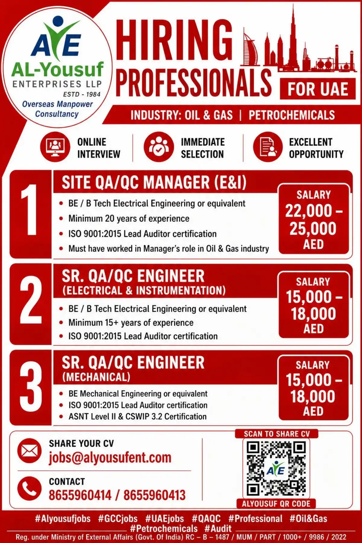 QA/QC Jobs UAE – Al-Yousuf