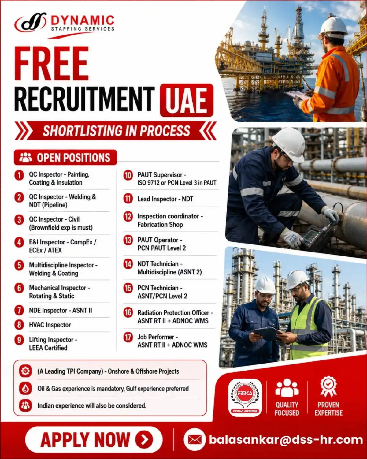 Inspection Jobs UAE