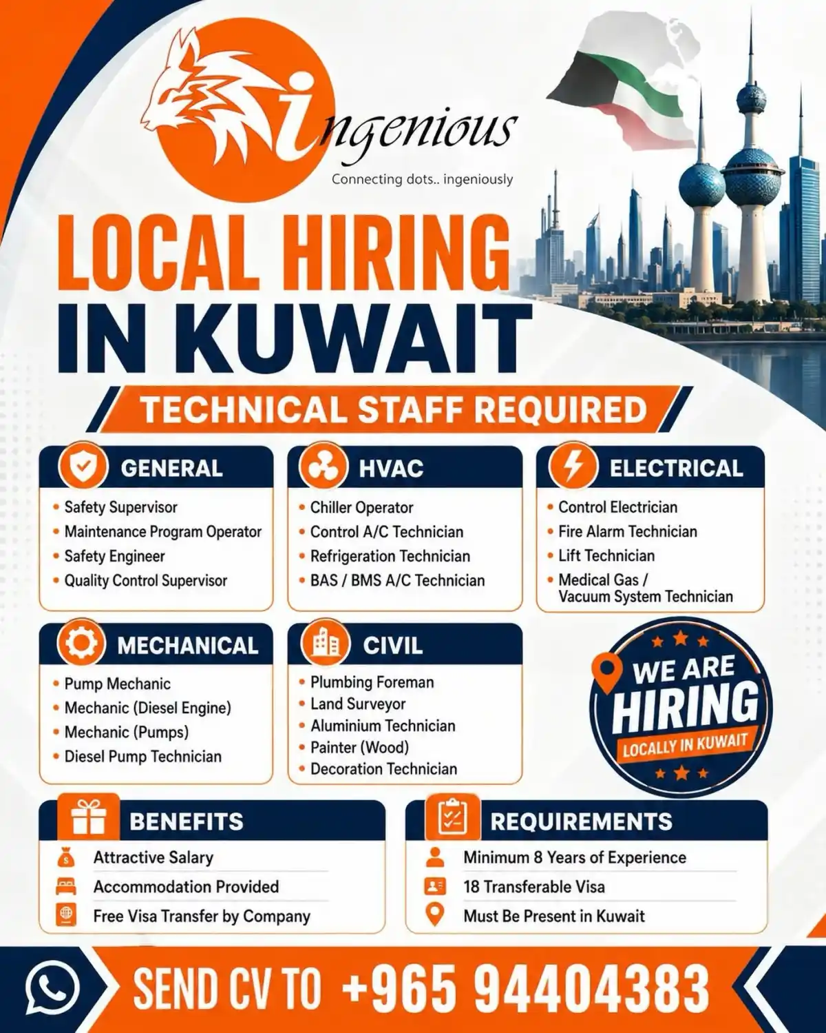 Technical Staff Hiring Kuwait