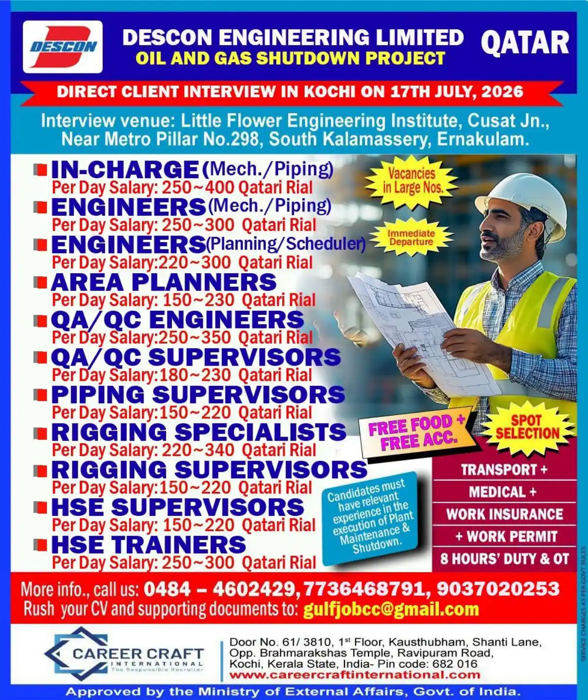 Qatar Oil & Gas Shutdown Jobs 2026