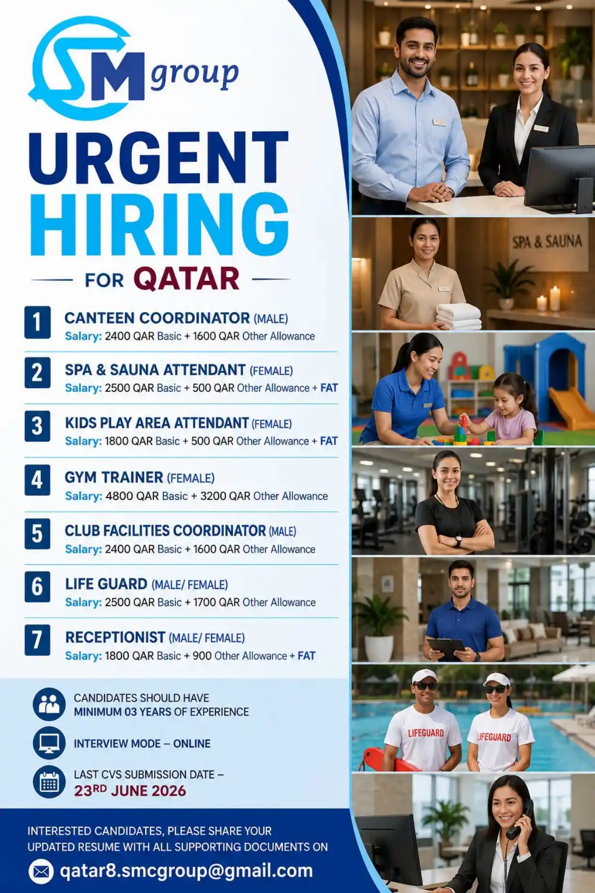 SM Group Qatar Hiring 2026