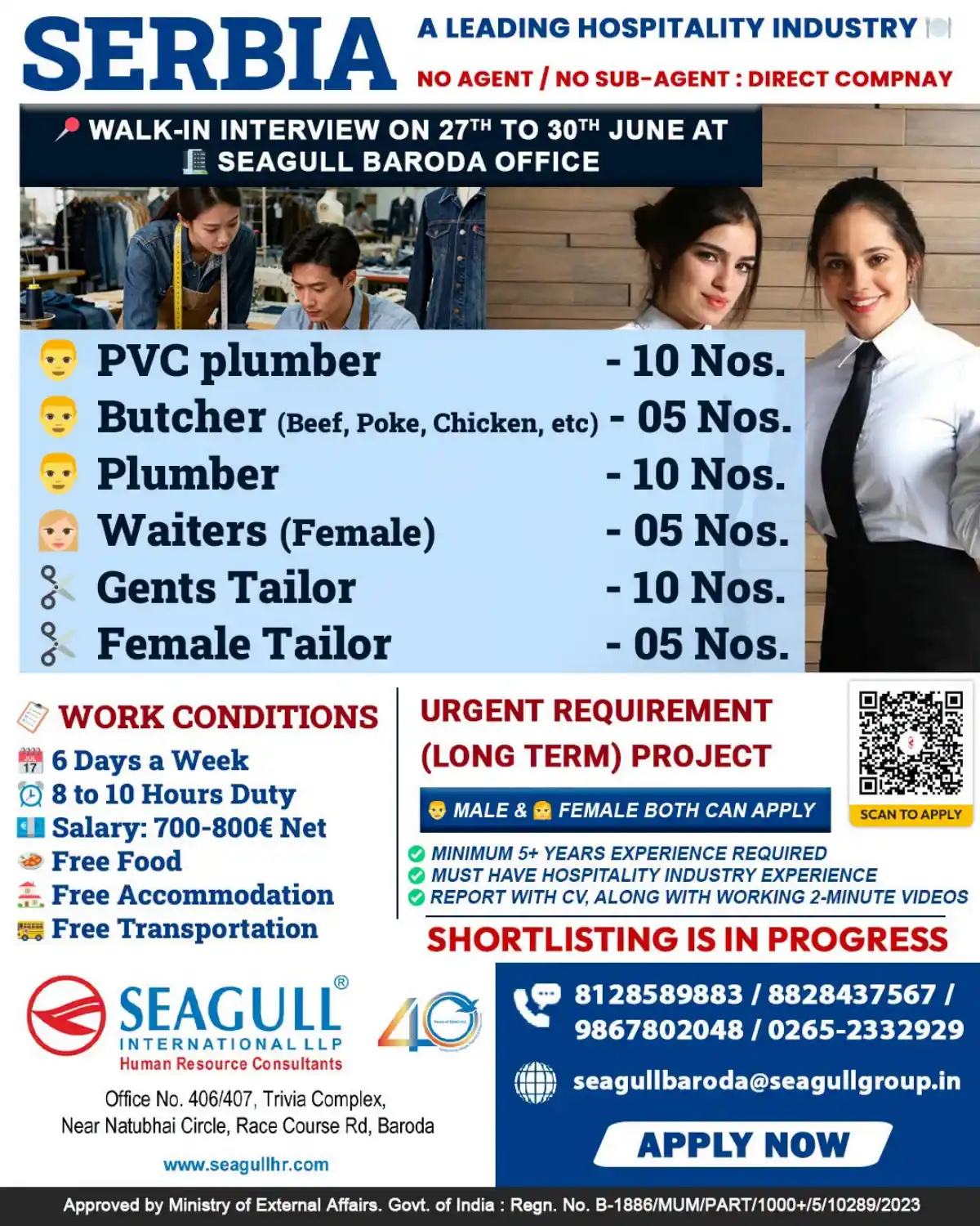 Serbia Hospitality Jobs Walk-in Interview
