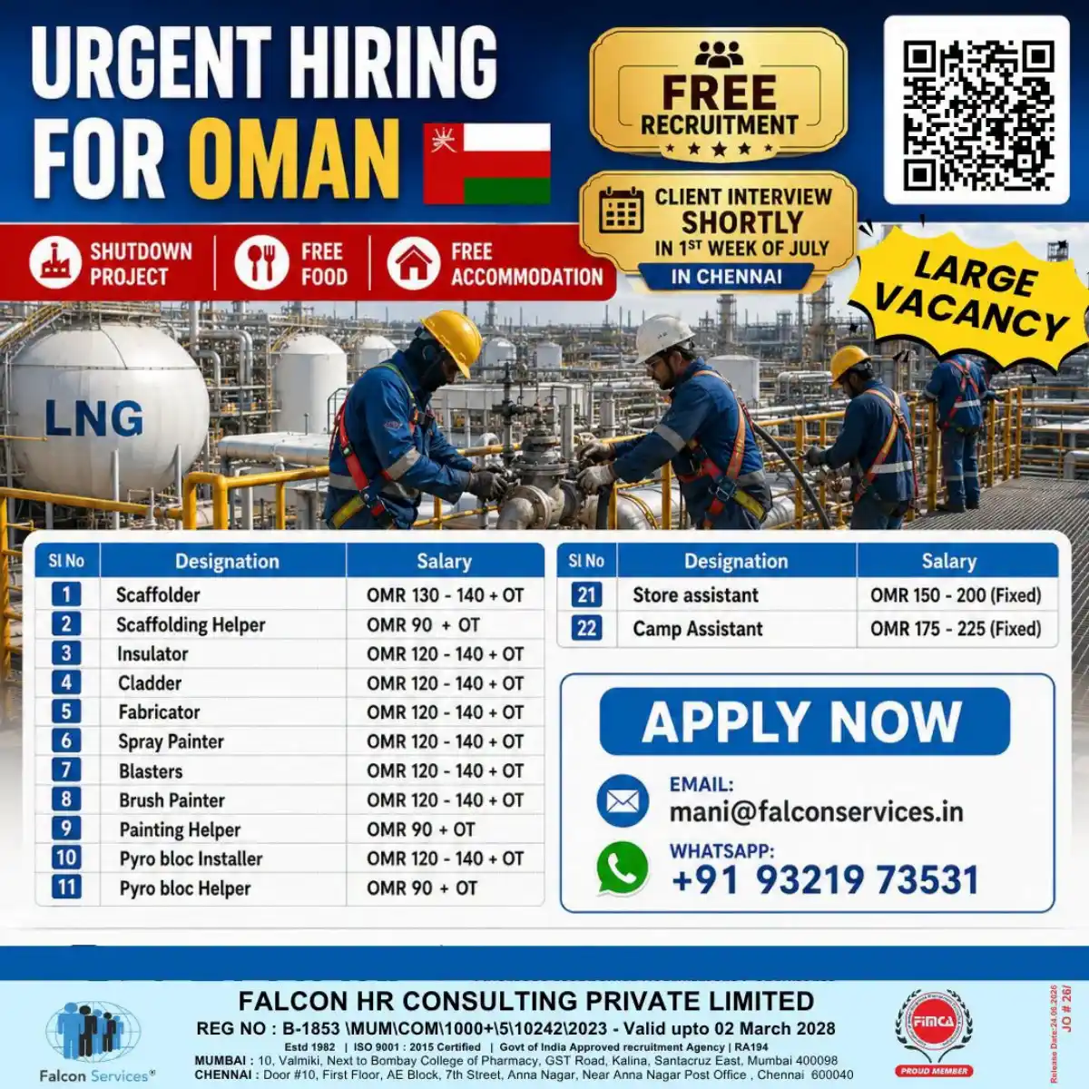 Oman LNG Shutdown Jobs – Apply Now