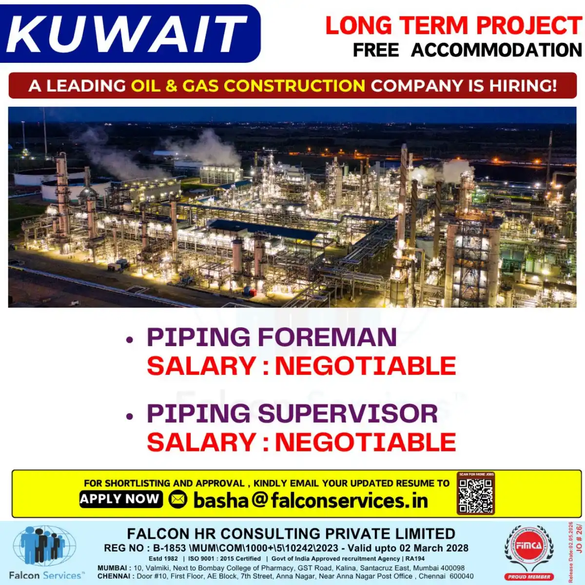Piping Foreman & Supervisor – Kuwait