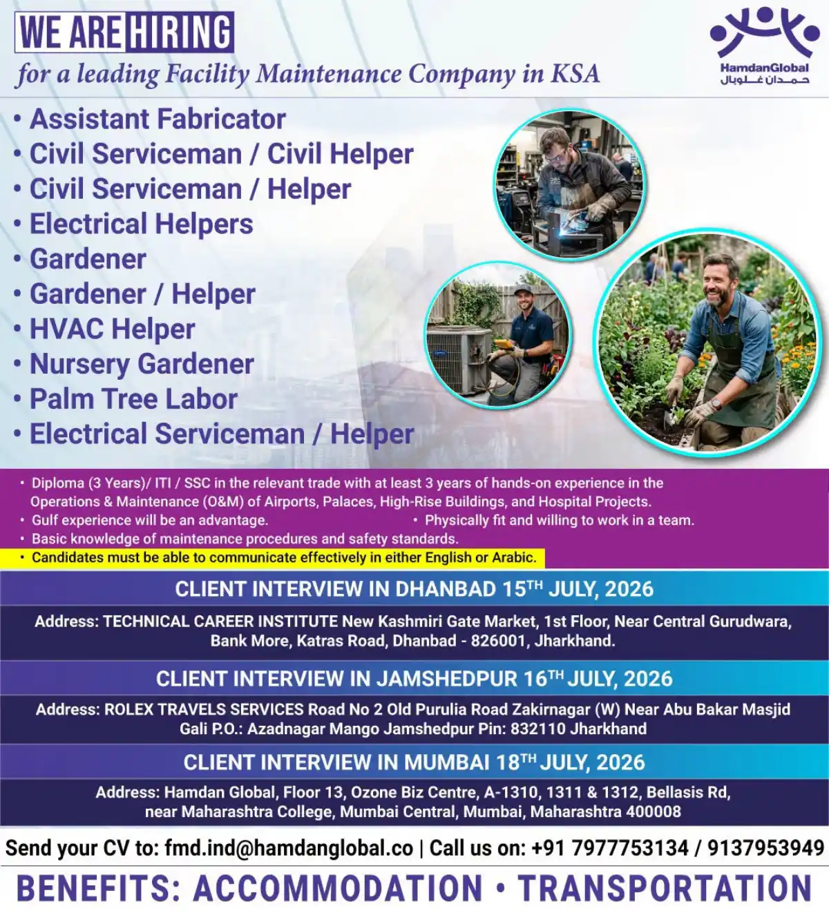 Facility Maintenance Jobs KSA – July 2026 Interviews