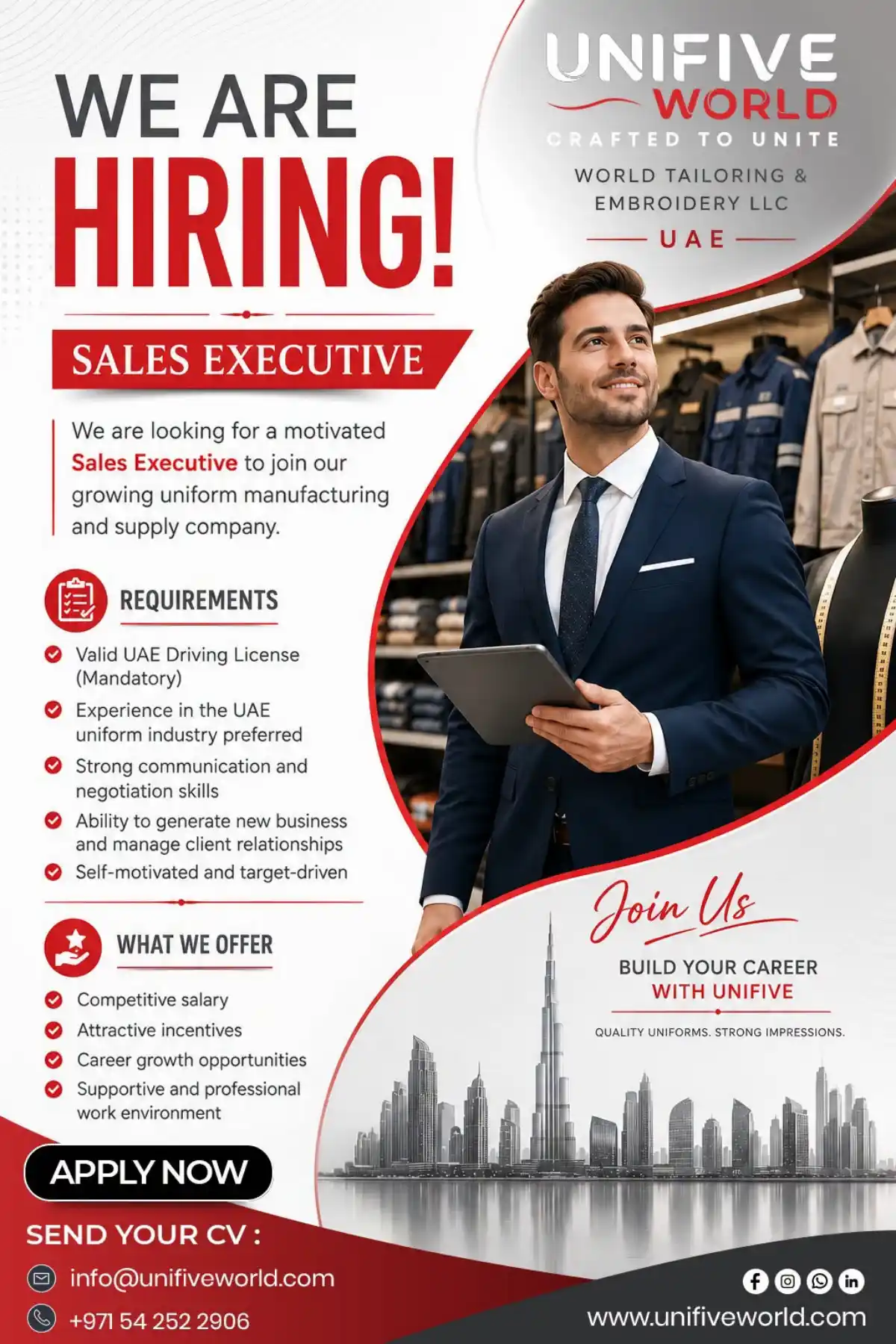 Sales Executive – Unifive World