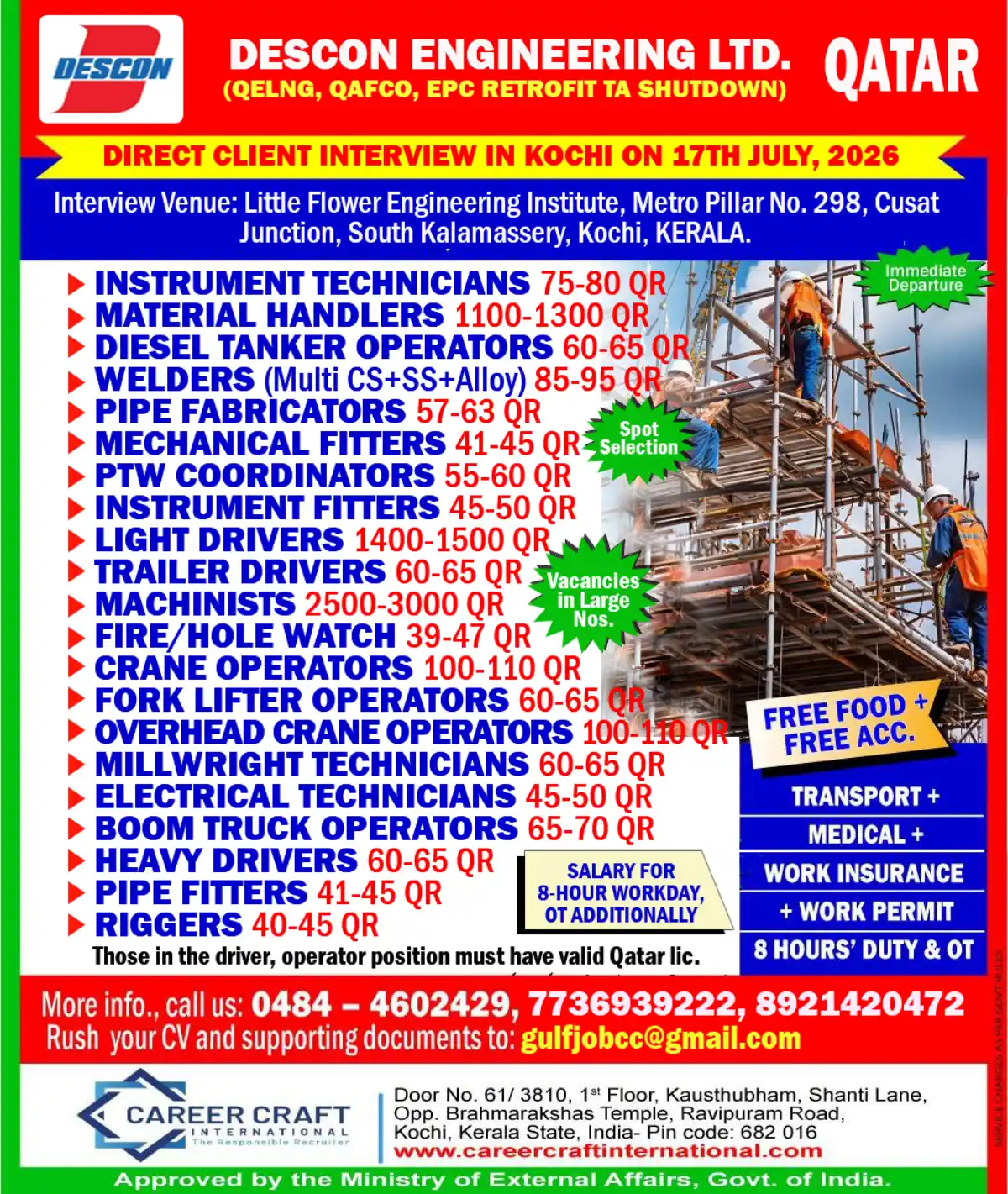 Descon Engineering Qatar Interview July 2026