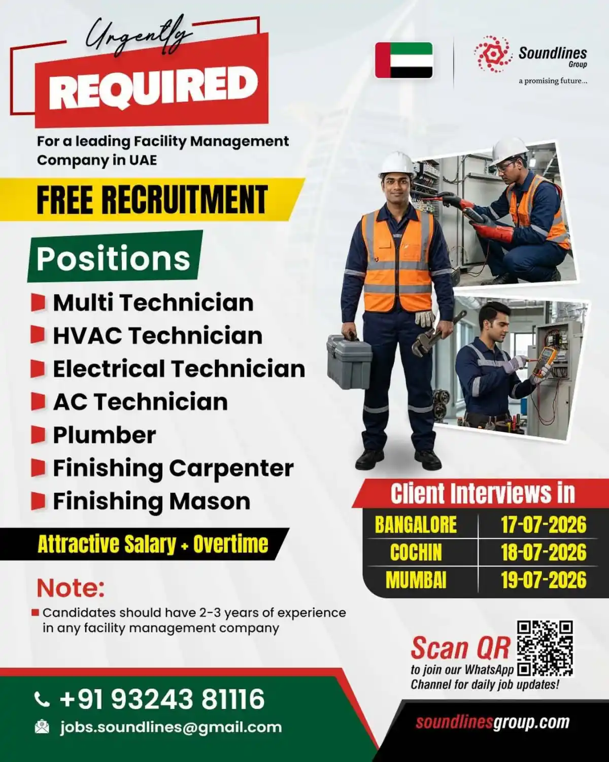 Urgent UAE Facility Management Jobs – July 2026 Interviews