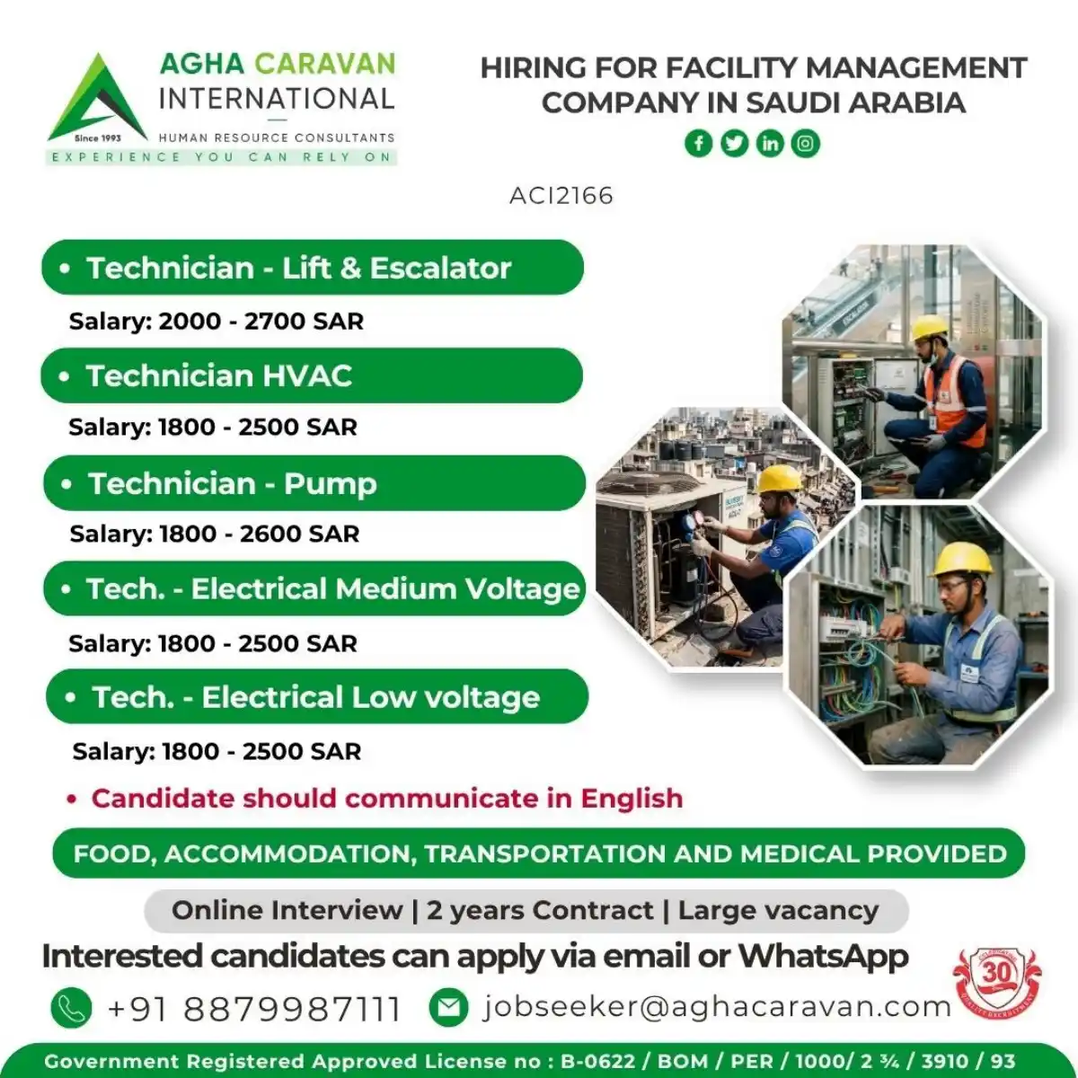 Technician Jobs – Saudi Arabia Facility Management