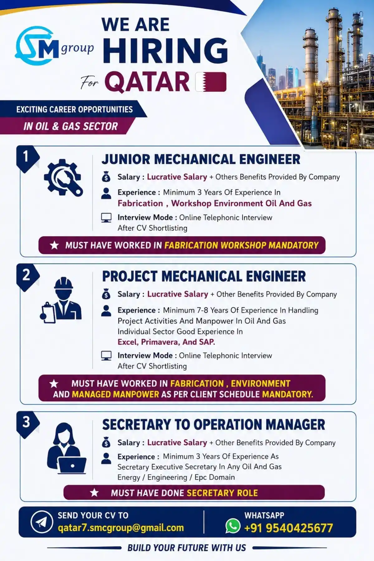 Mgroup Hiring Qatar Oil & Gas