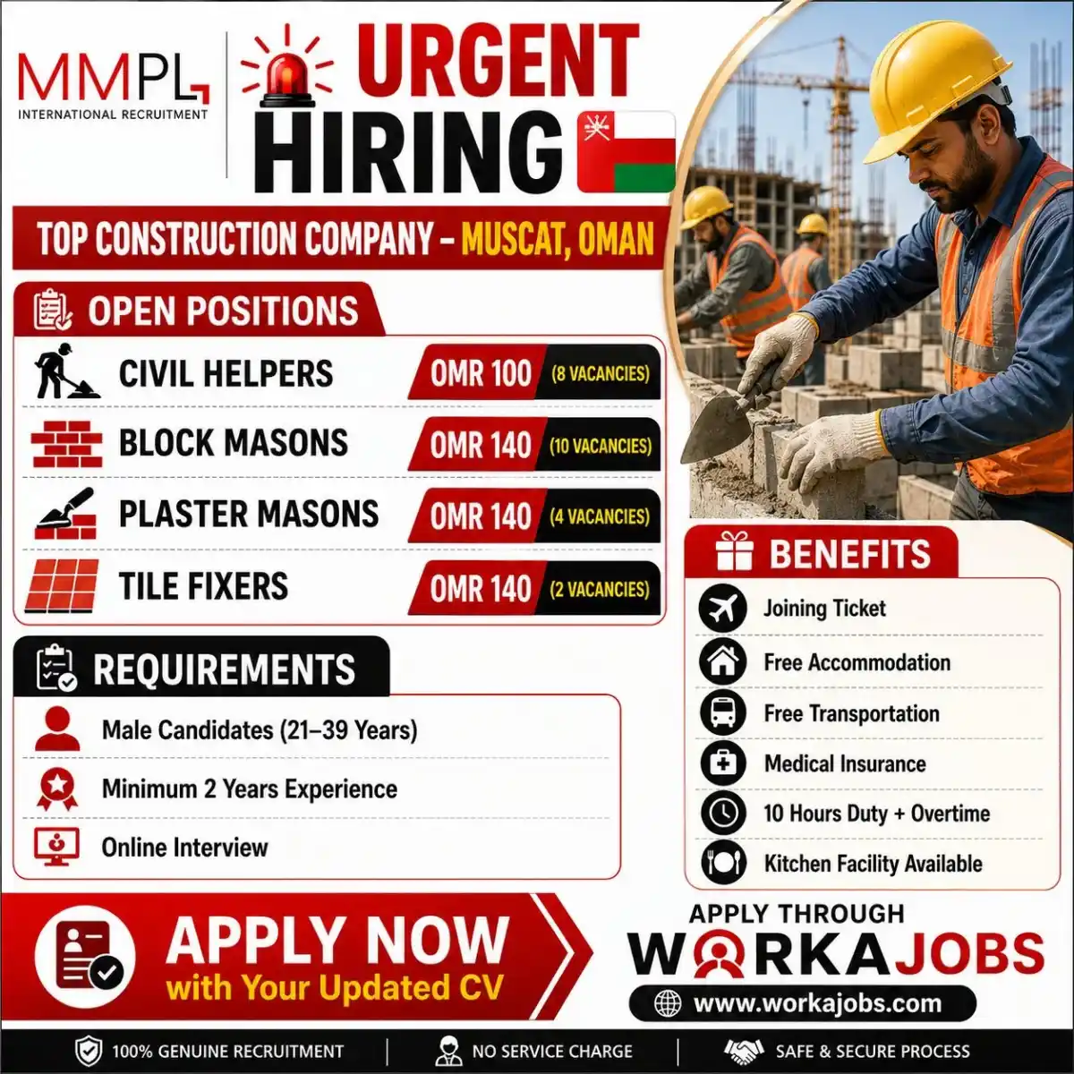 Construction Jobs Oman – Apply
