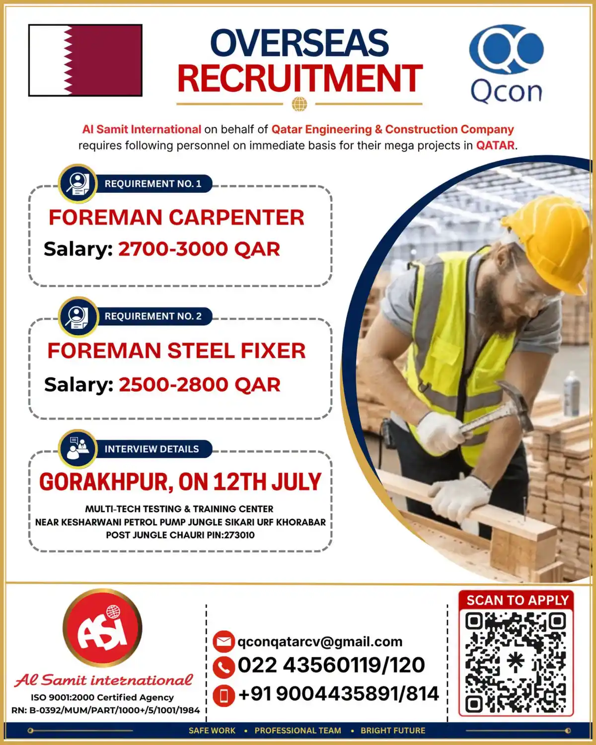 Foreman Jobs in Qatar