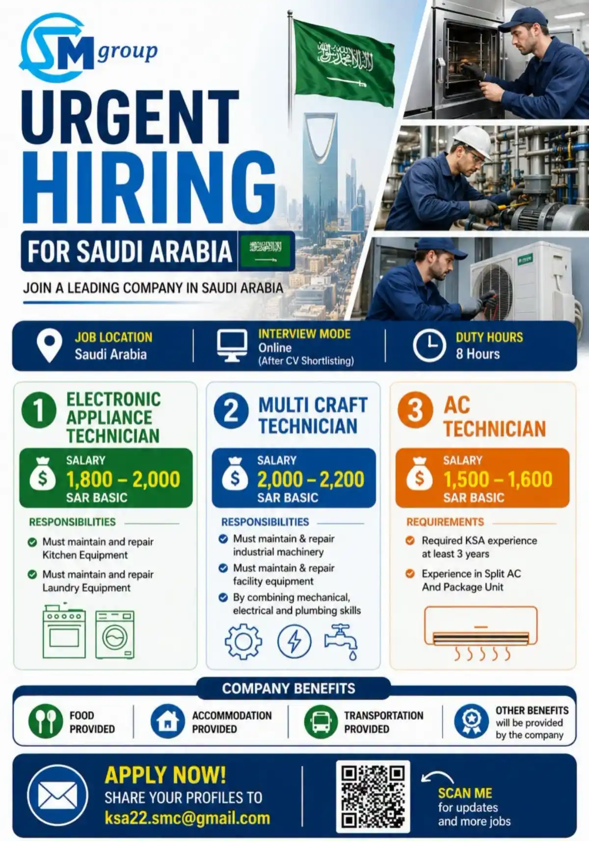 SM Group Saudi Arabia Hiring 2025