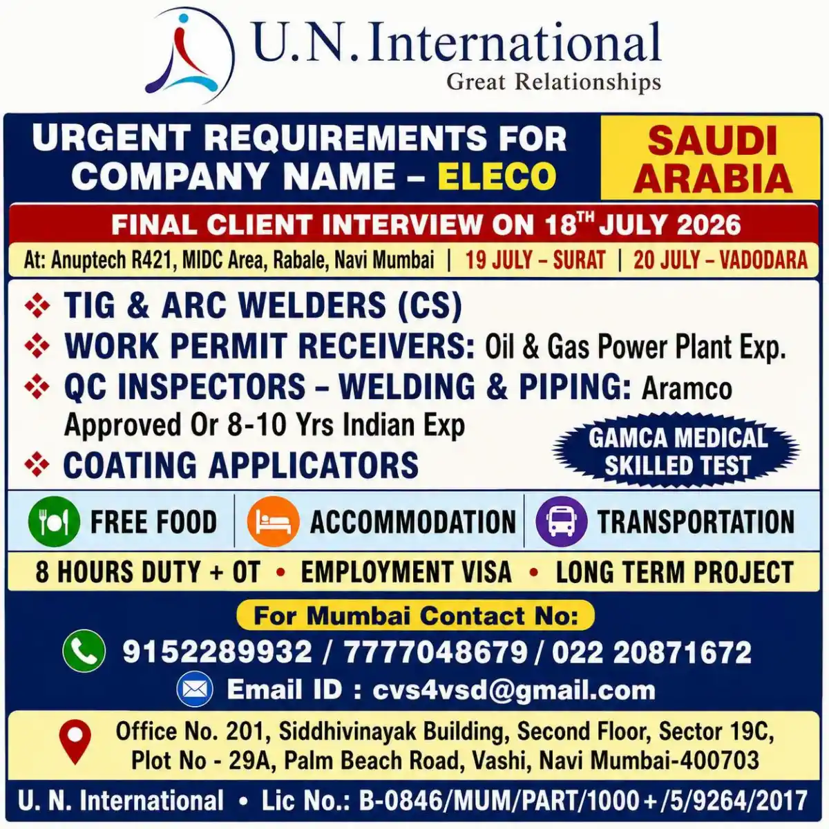 Eleco Saudi Arabia Jobs – Urgent Hiring