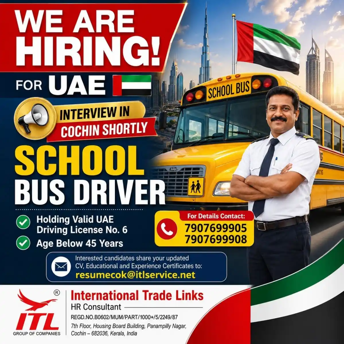 School Bus Driver – UAE