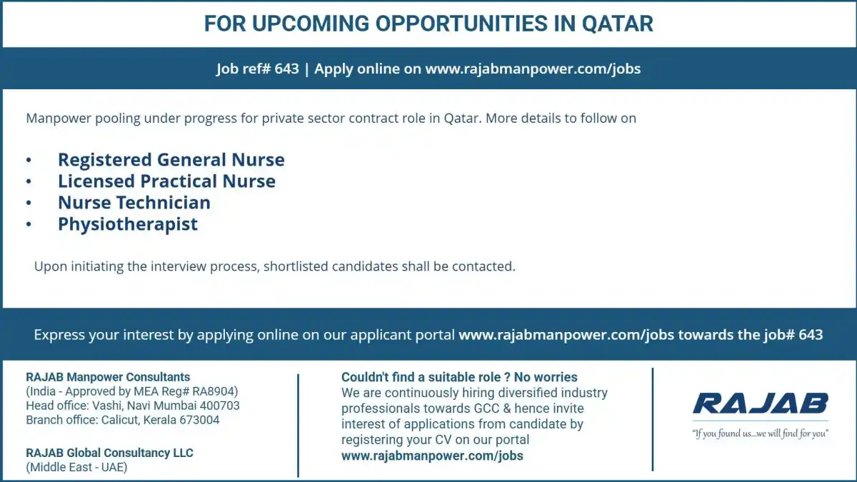 Nursing Jobs in Qatar