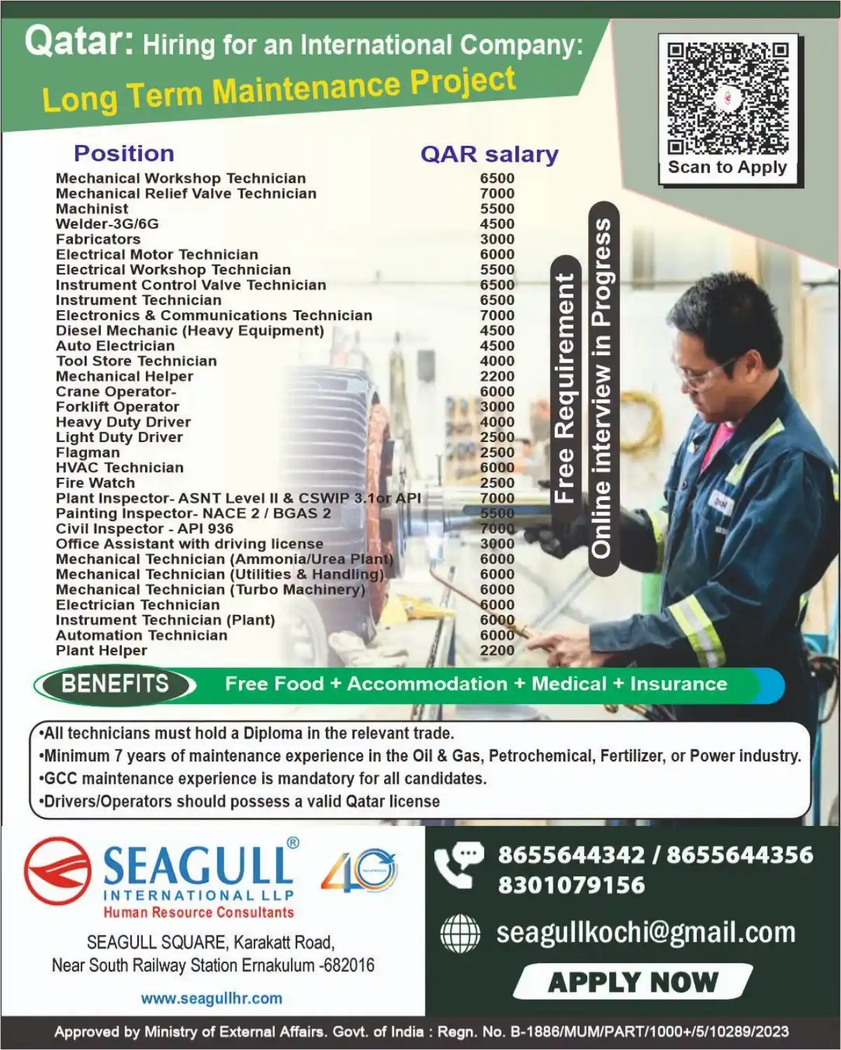 Qatar Maintenance Jobs 2025