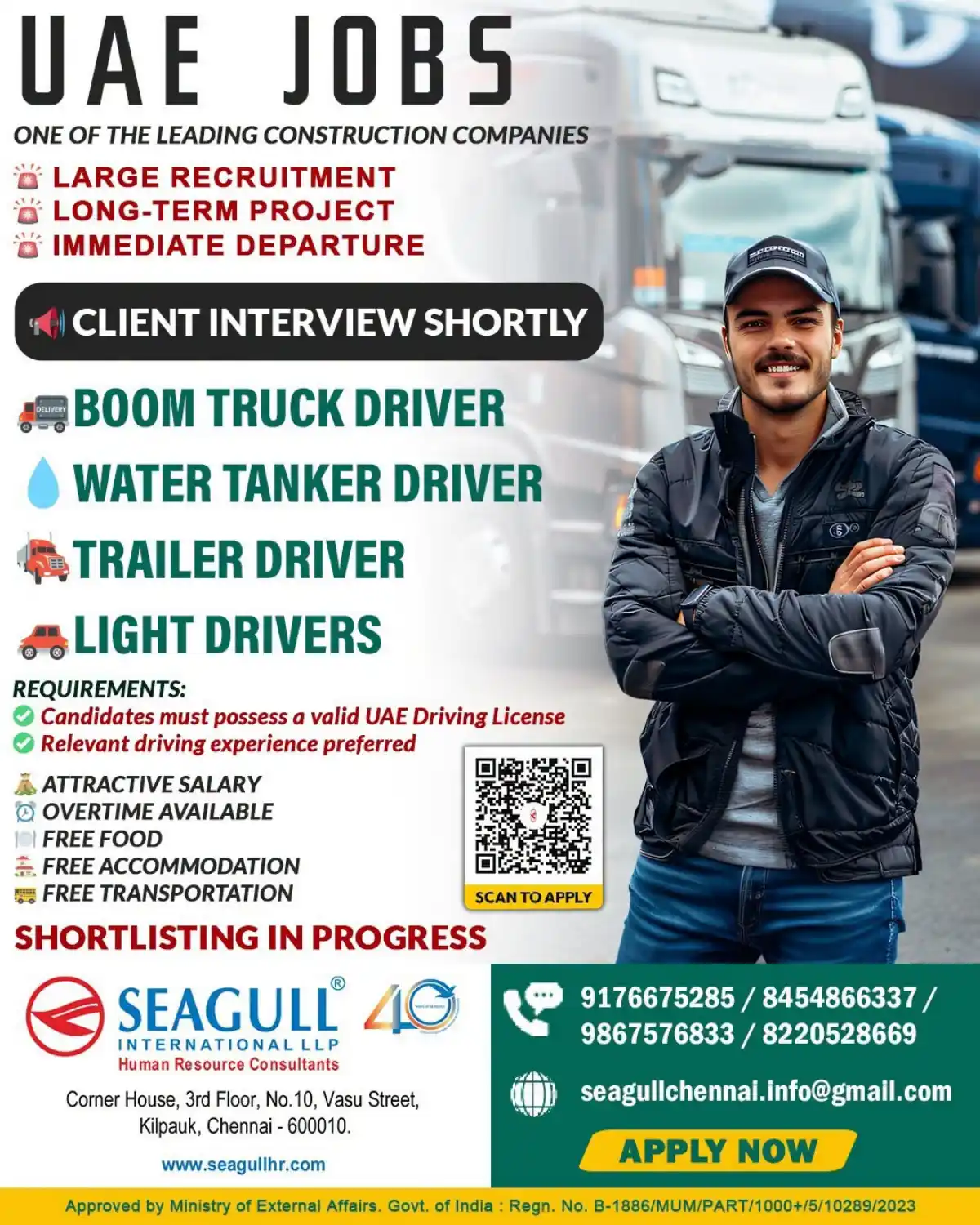 UAE Driver Jobs – Immediate Departure