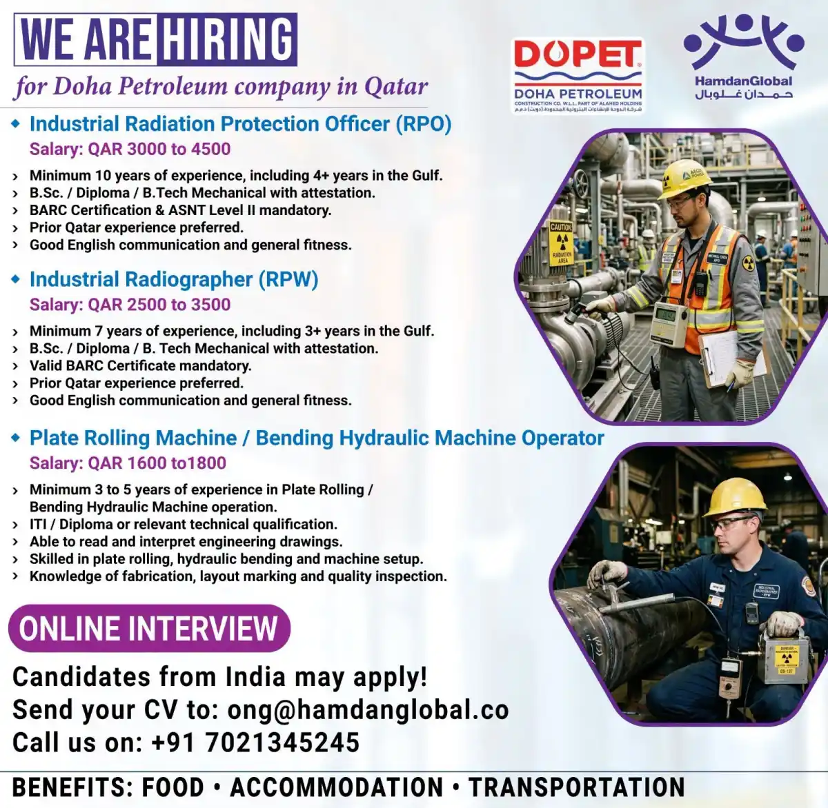 Doha Petroleum Qatar Hiring