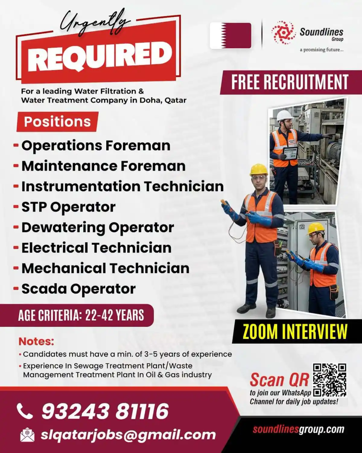 Urgent Hiring: Water Treatment Jobs Doha
