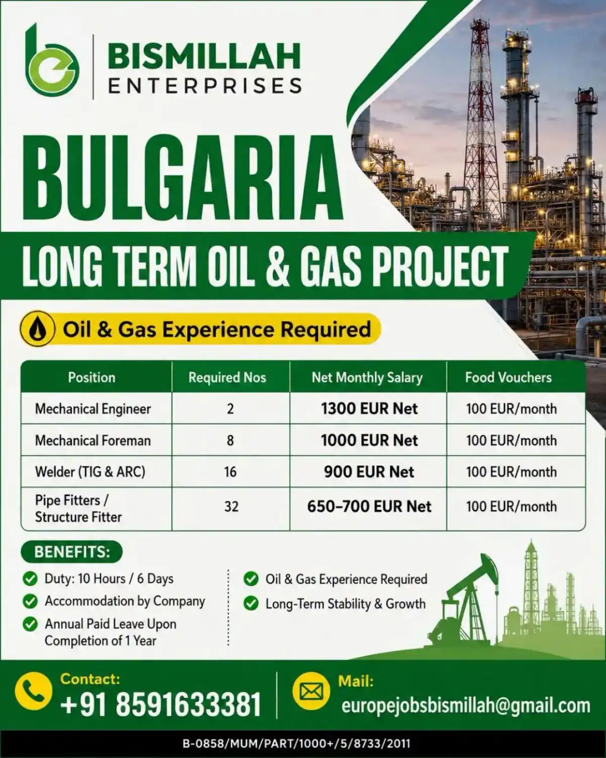 Bismillah Enterprises Bulgaria Jobs