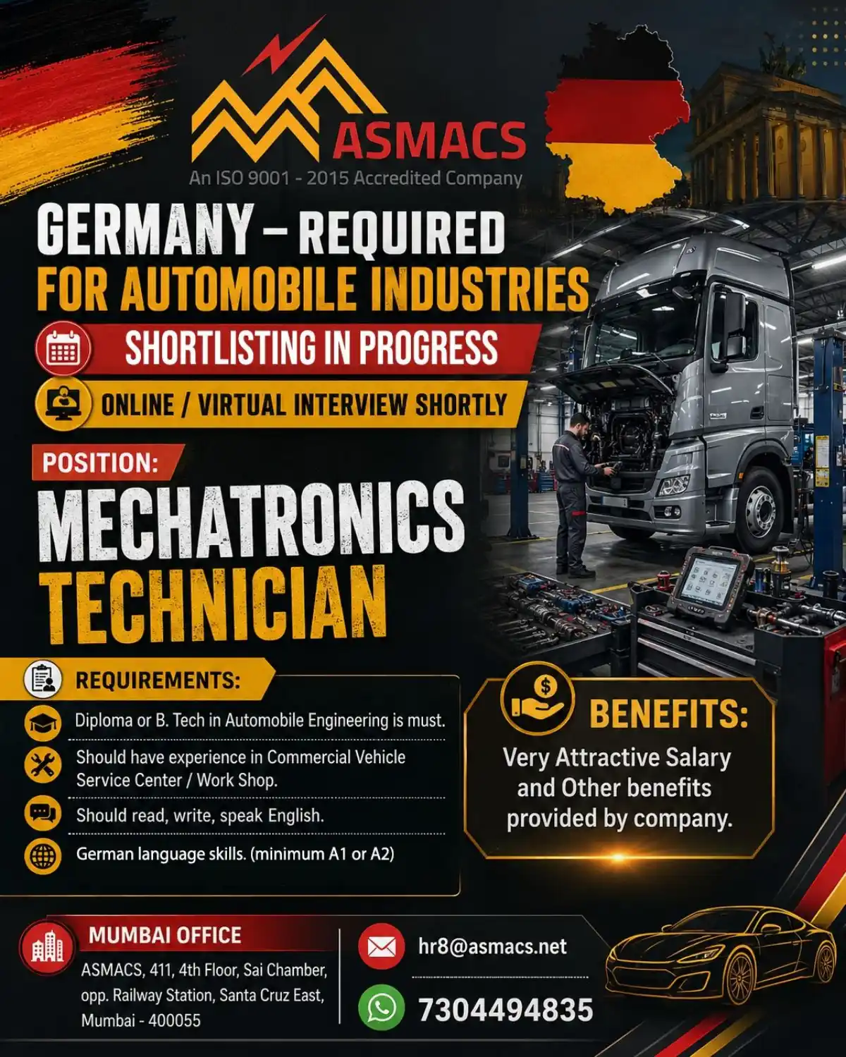 Mechatronics Technician – Germany