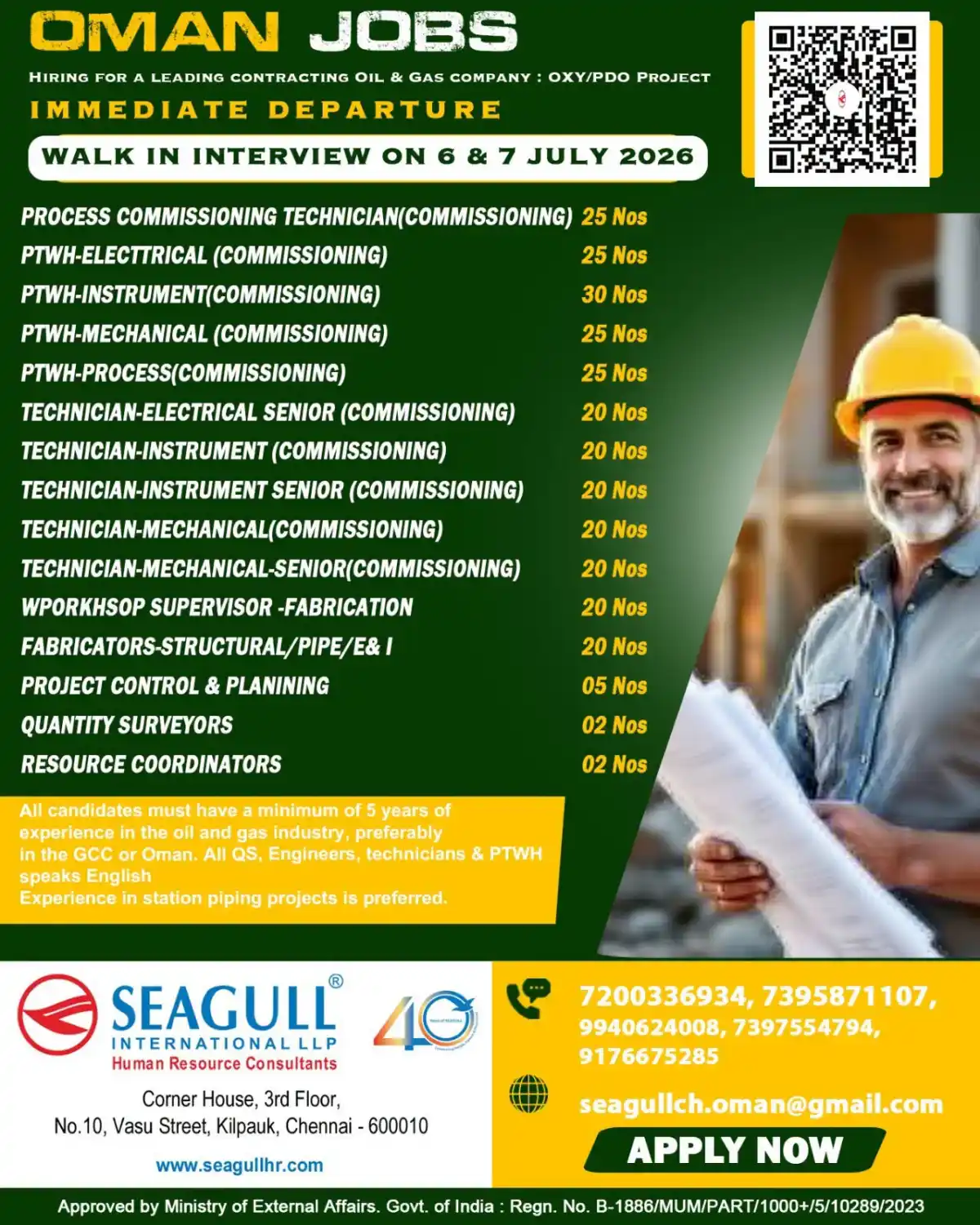 Oman Jobs Walk-in Interview 2026 – OXY/PDO