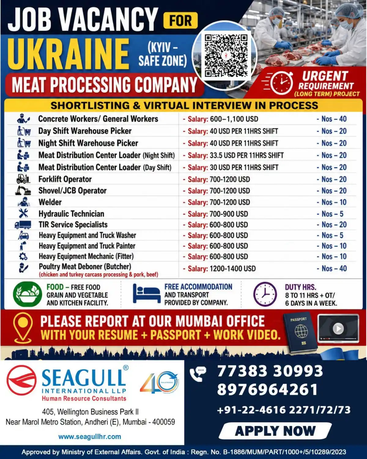 Urgent: Meat Processing Jobs in Ukraine