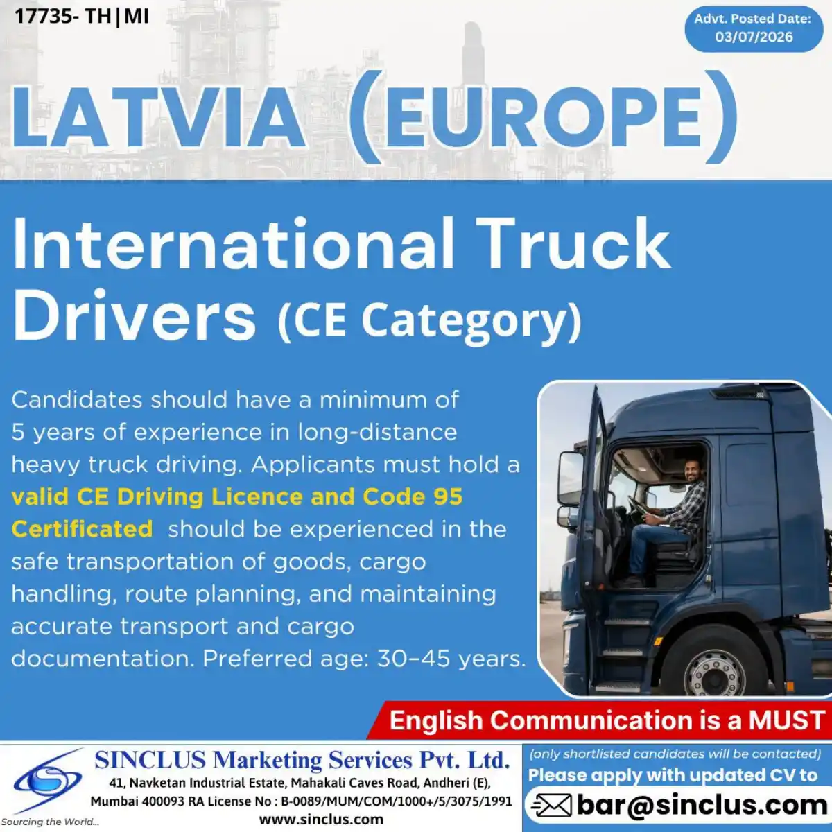 Truck Driver Jobs Latvia