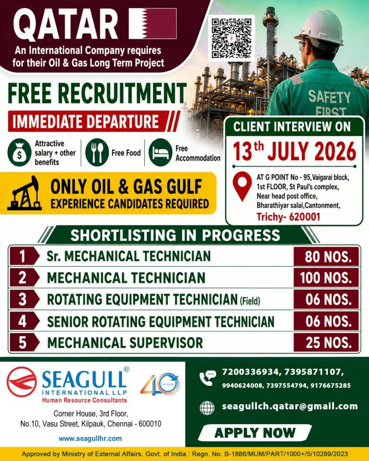 Oil & Gas Mechanical Tech Jobs Qatar