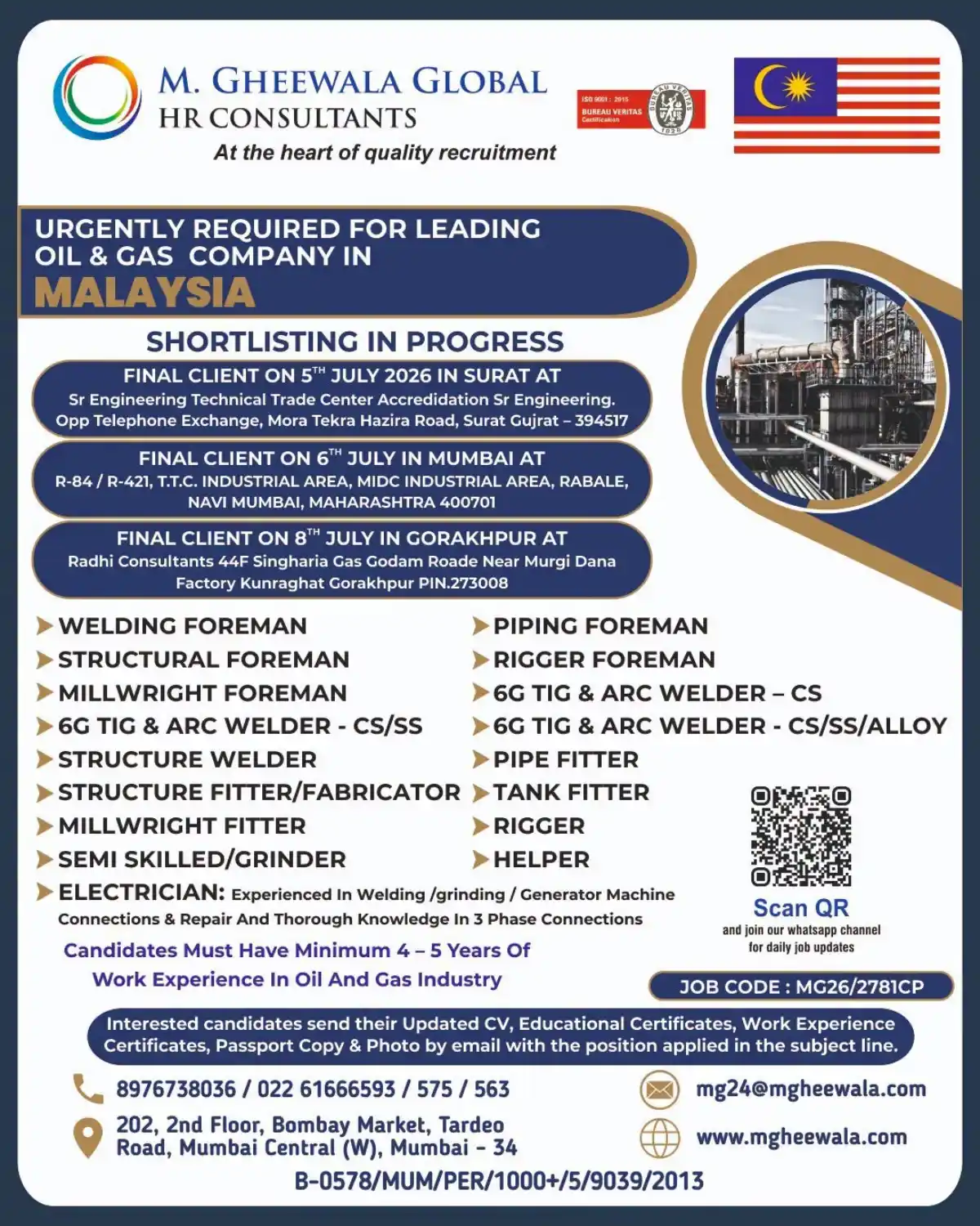 Oil & Gas Jobs Malaysia July 2026