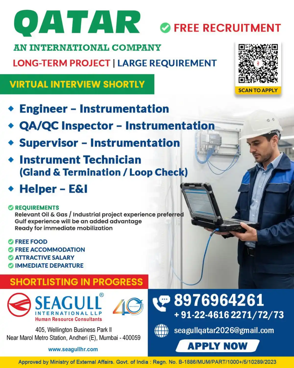Instrumentation Jobs Qatar – Free Recruitment