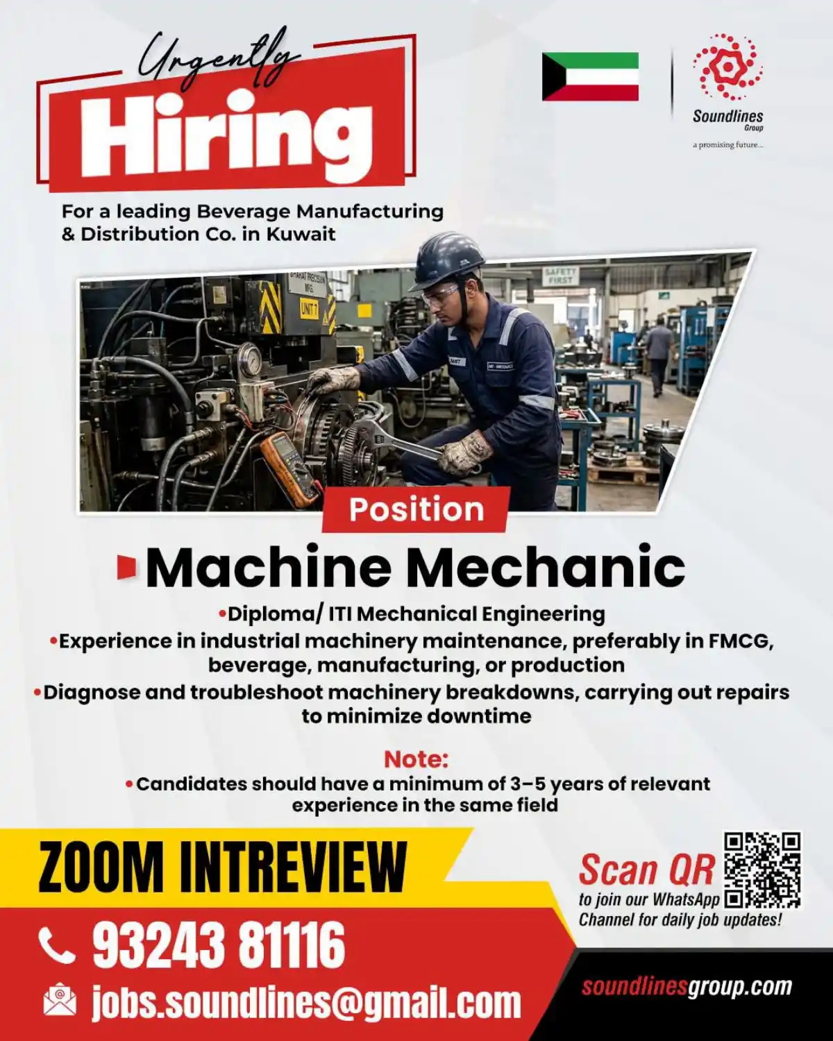 Machine Mechanic – Kuwait