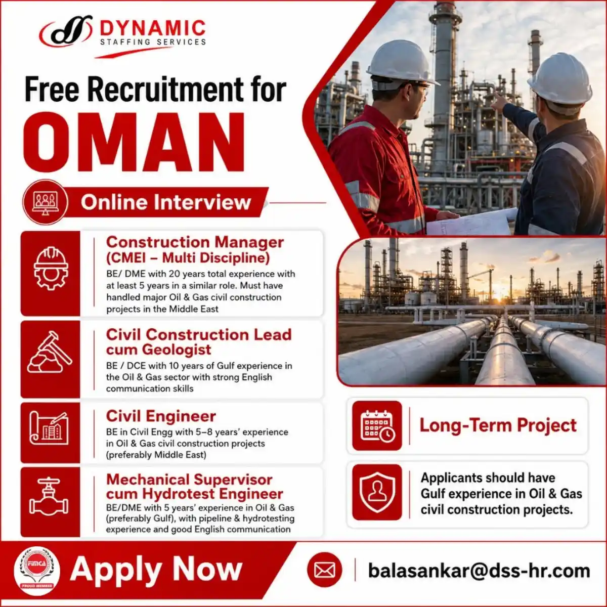 Construction Jobs Oman