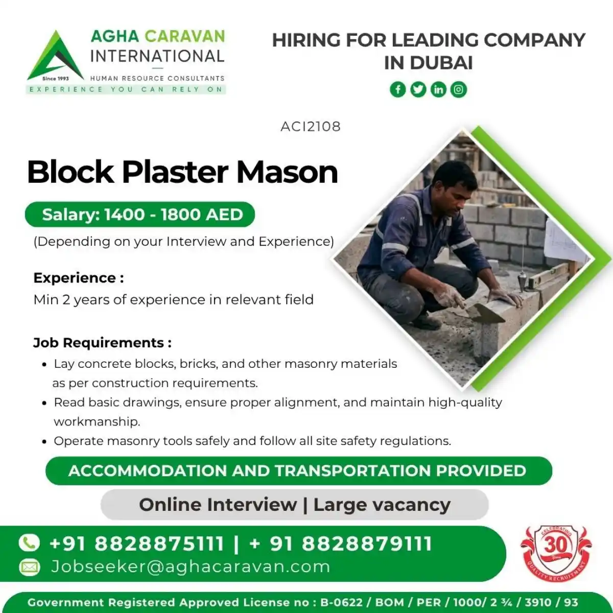 Block Plaster Mason