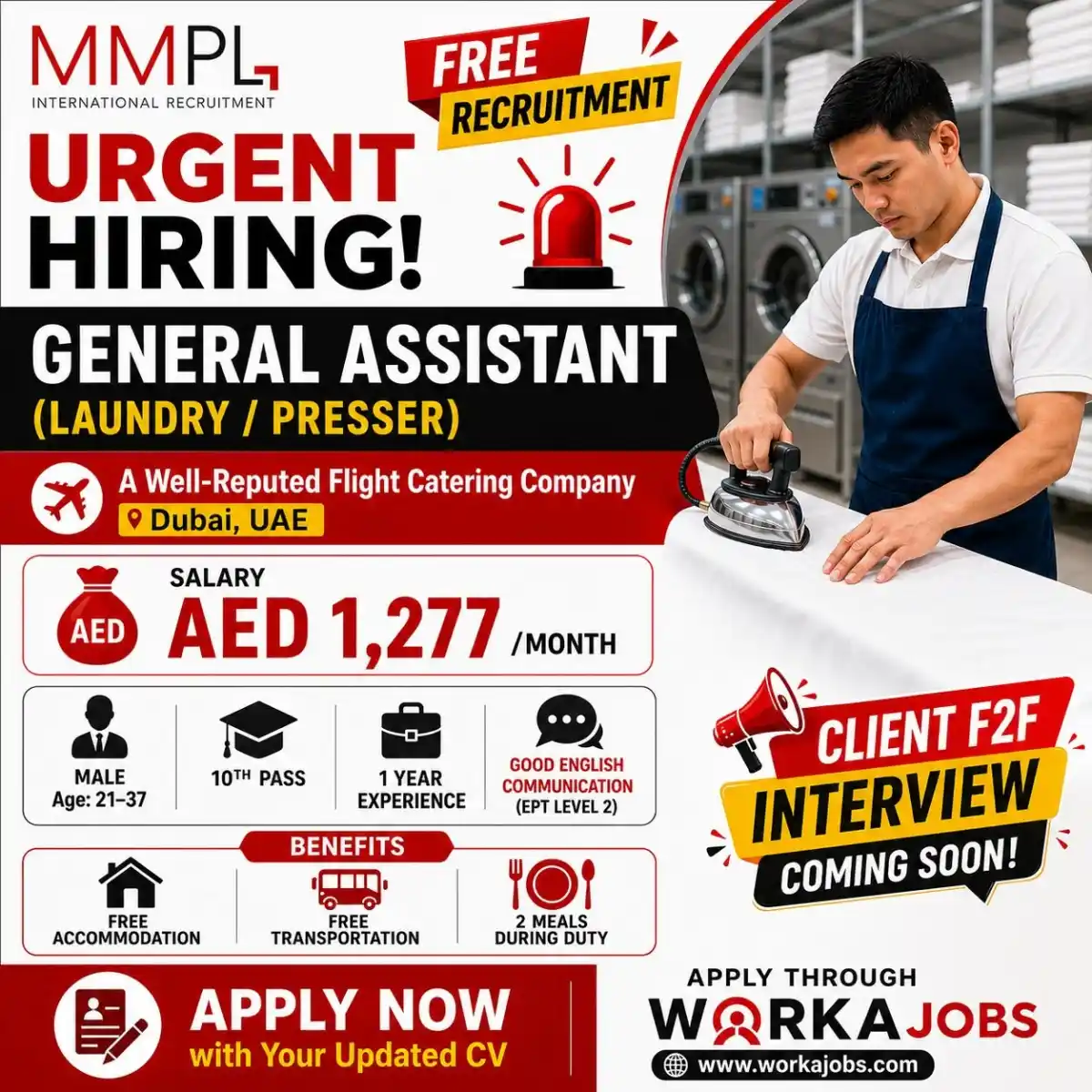 General Assistant Dubai – Free Recruitment