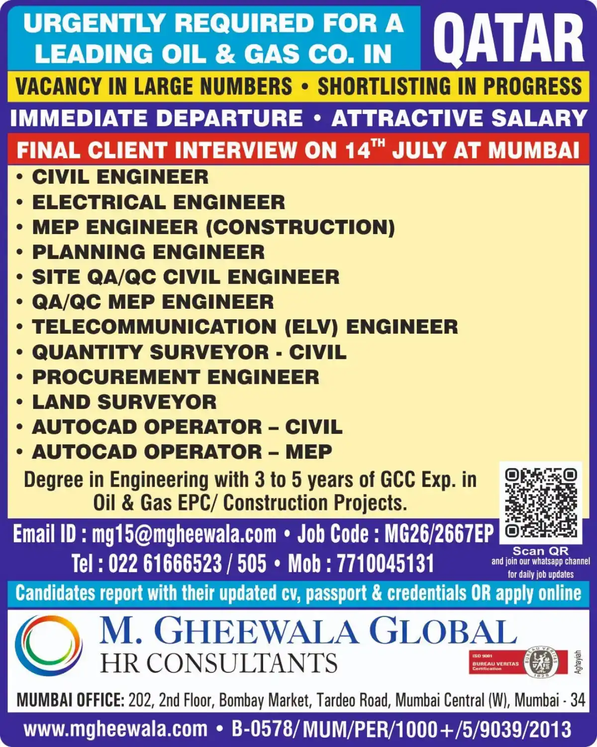 Oil & Gas Jobs Qatar