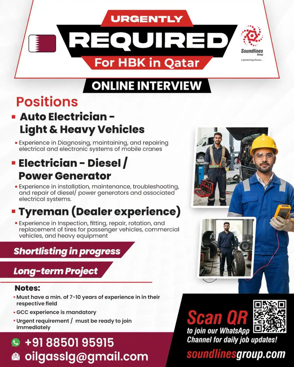 Urgent HBK Qatar Jobs