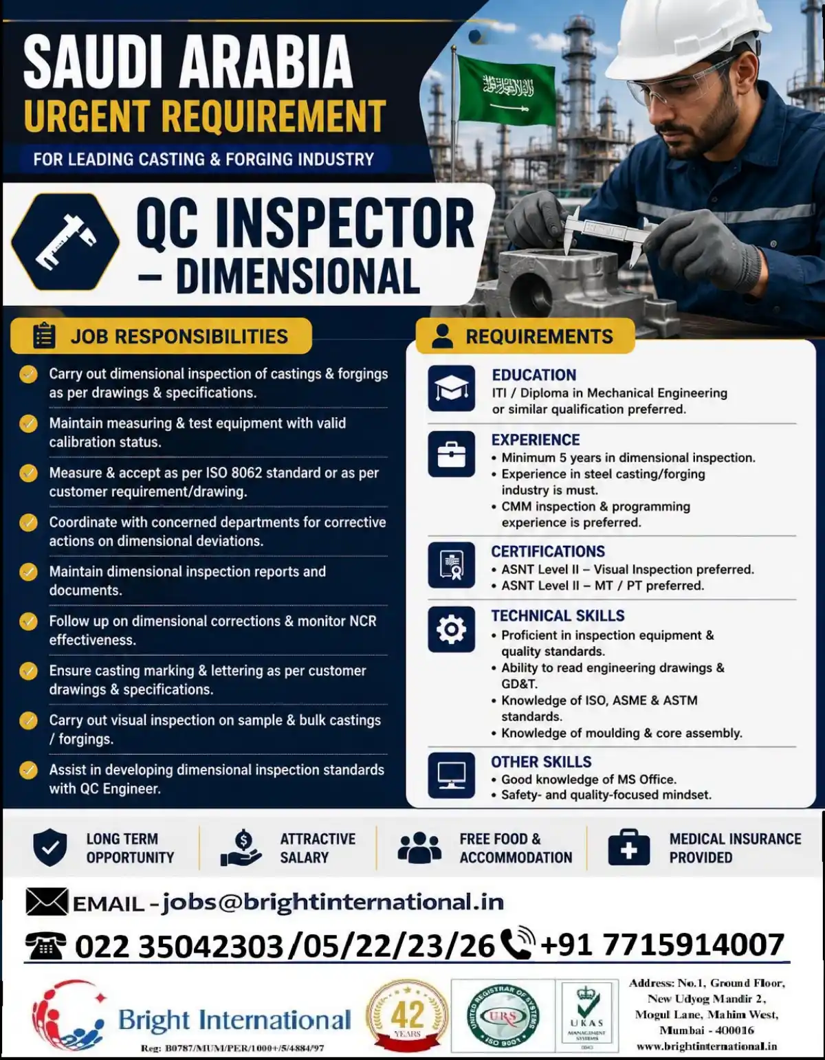 QC Inspector – Dimensional