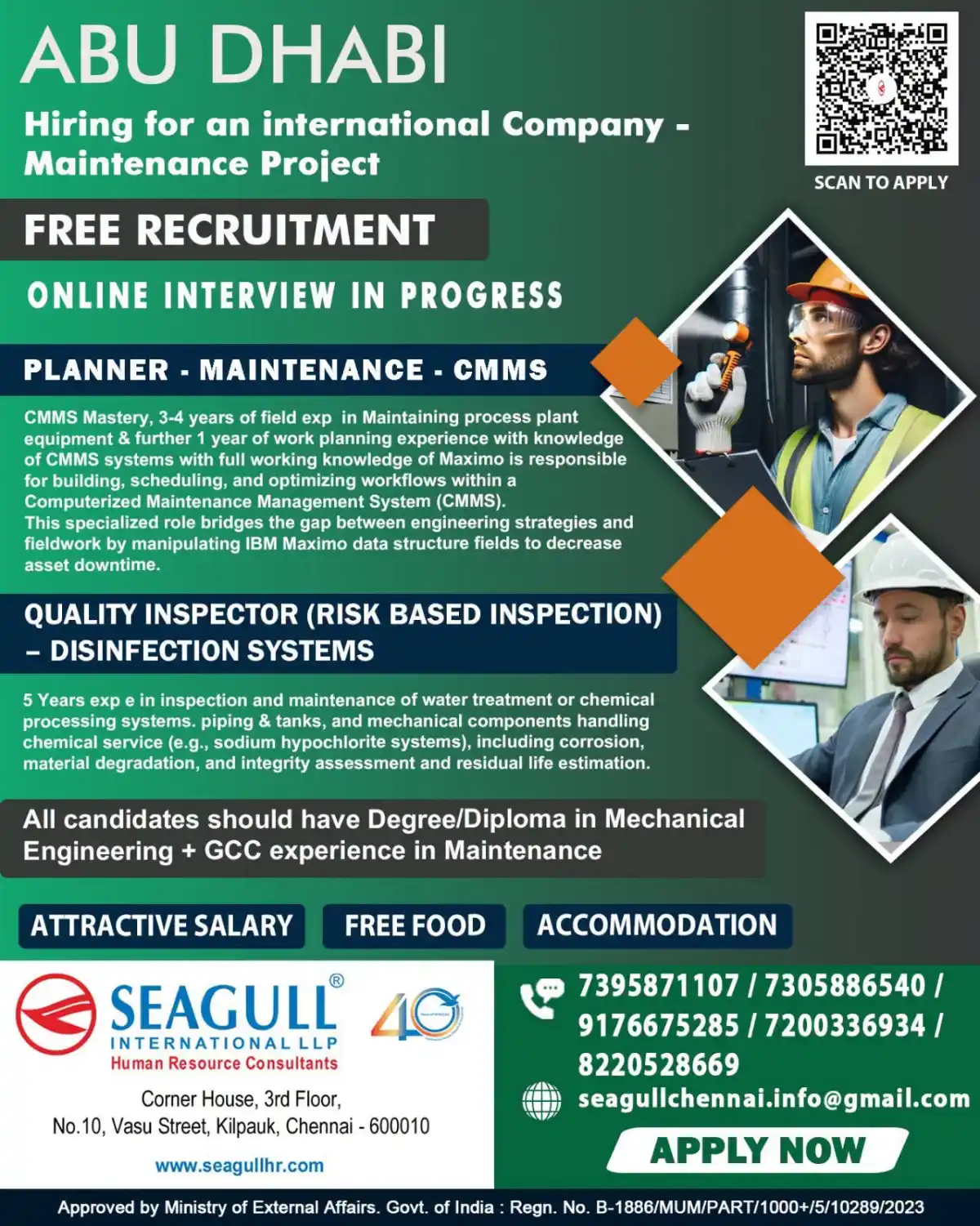 Maintenance Jobs in Abu Dhabi – Free Recruitment