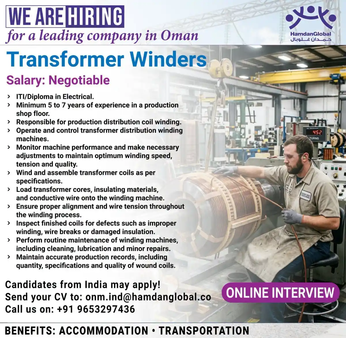 Transformer Winders – Oman Job