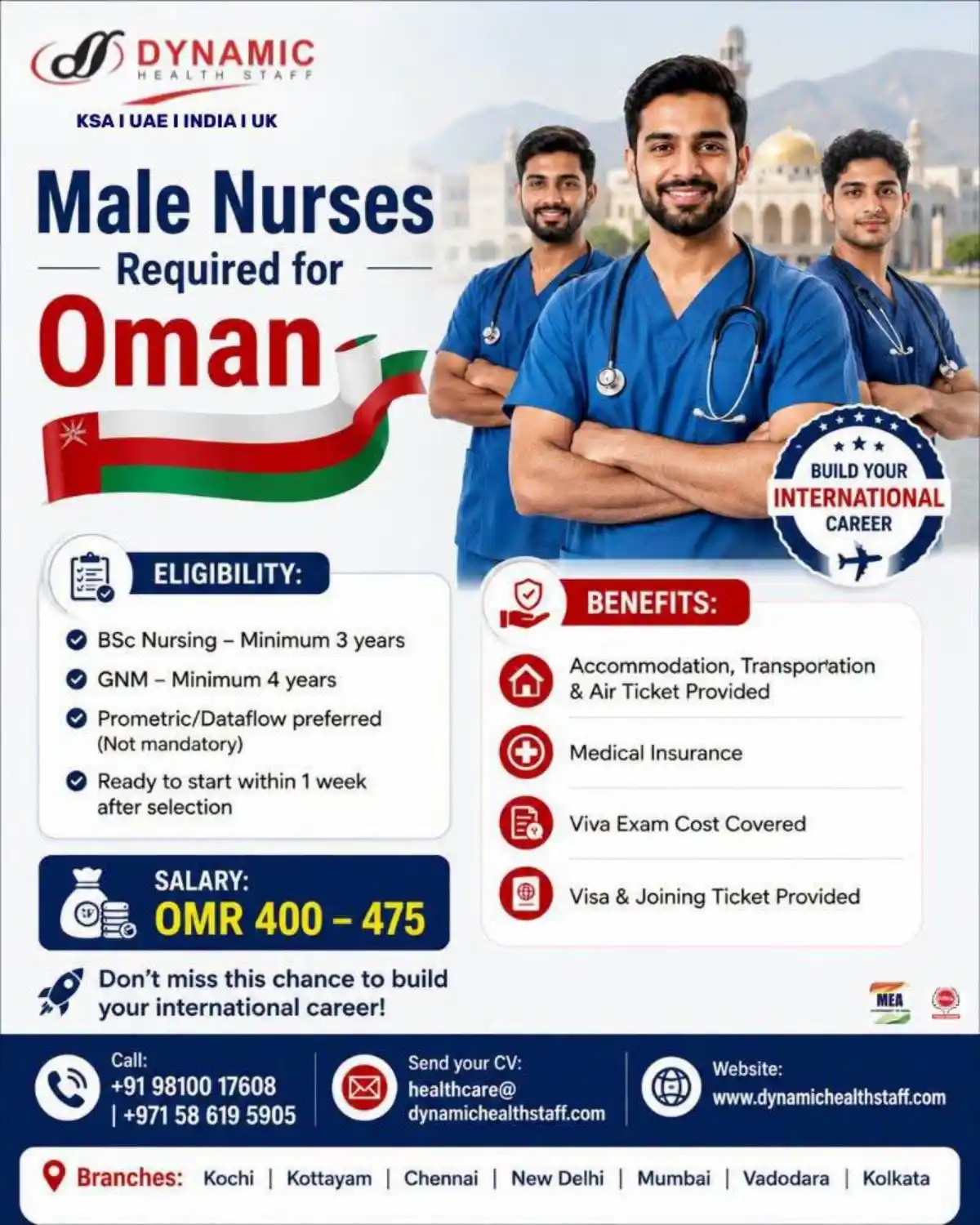 Male Nurse Jobs in Oman – Apply Now