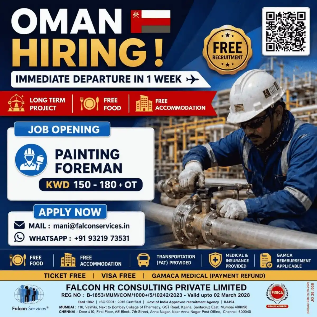 Painting Foreman – Oman