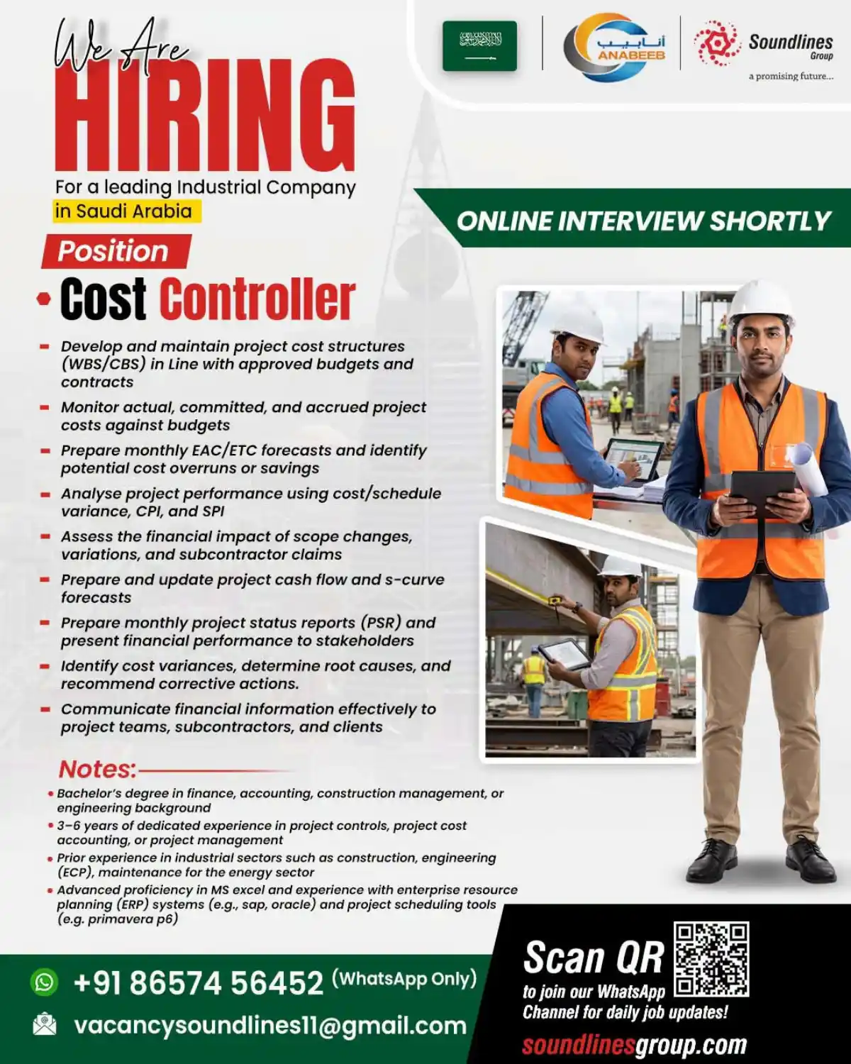 Cost Controller – Saudi Arabia